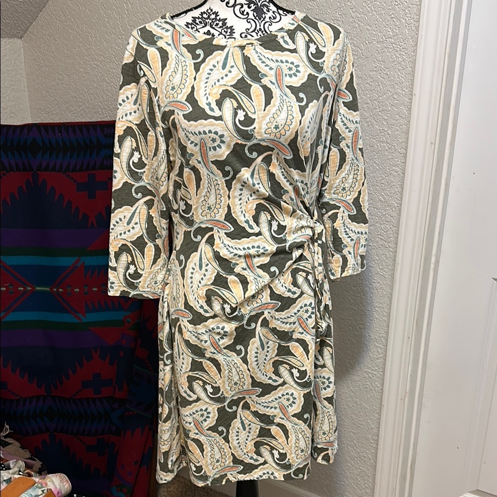 Chico’s Cotton Blend Summer Dress Sz L